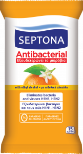 15 pcs Antibacterial Moisturising Refreshing Wet Wipes Orange Blossom